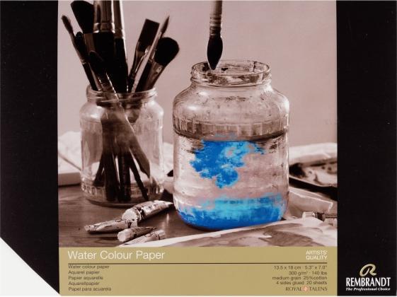 Image du produit Rembrandt Papier pour aquarelle 13,5 x 18 cm (13 x 18 cm, Blanc)