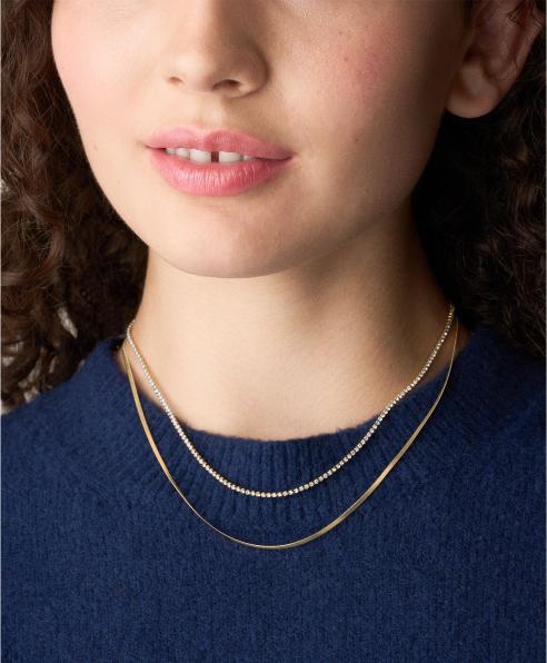Image du produit Fossil Ellis Halskette (Acier inoxydable, 46 cm)