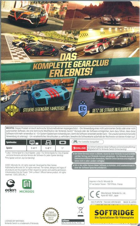 Produktbild Microids Gear Club Unlimited 2 - Definitive Edition (Switch, DE)