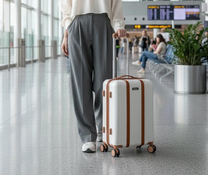 Image du produit Feru Joshua 55 cm suitcase, white-brown (55 l)