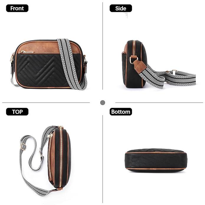 Immagine prodotto Only-Bags.Store Semplice mini borsa a tracolla con cerniera quadrata colorblock, borsa a tracolla con dettaglio