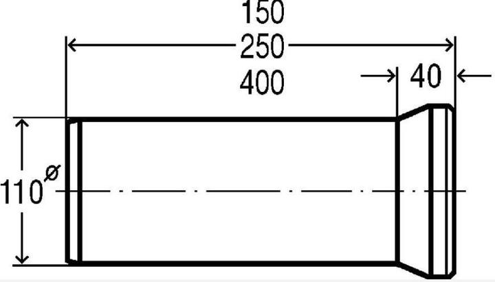 Image du produit Viega Pipe WC, d 100, 150mm, d 110-400 mm.