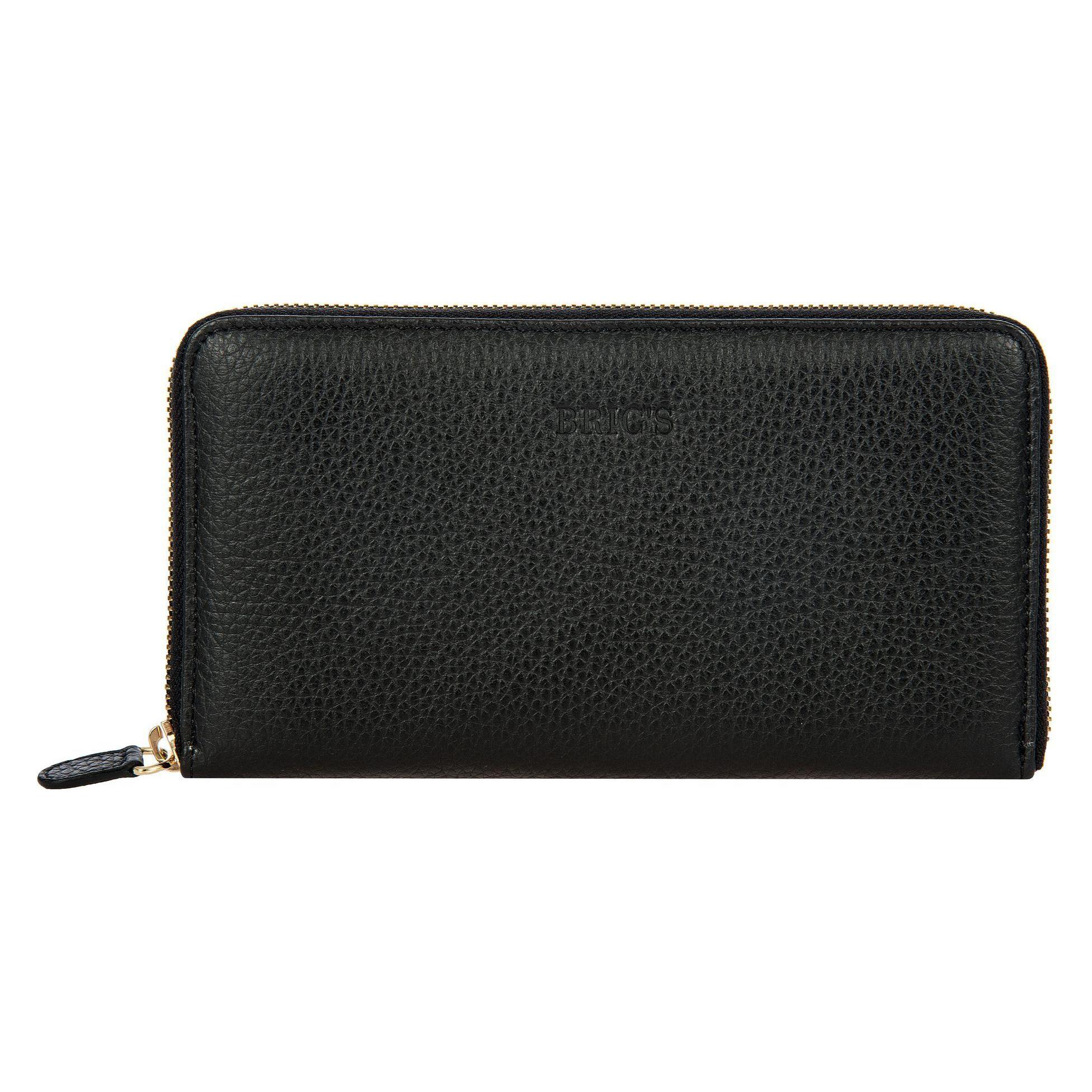 Brics, Damen, Portemonnaie, Gondola Verbena Geldbörse Leder 20 Cm, Schwarz