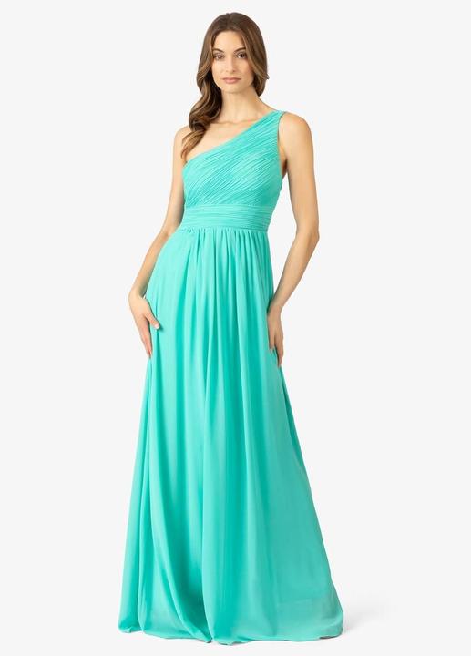 Apart Fashion One-Shoulder Turquoise Party Dress with All-Over Design