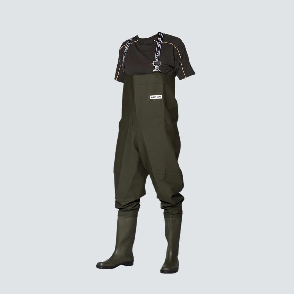 Ocean, Herren, Gummistiefel, Wathose Original, olive, Grösse 46, Grün, (46)