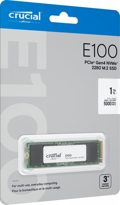 Produktbild Crucial E100 (1000 GB, M.2 2280)