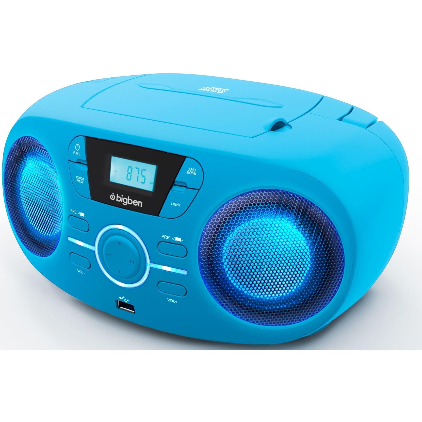 Thumbnail - Bigben Tragbares CD/ Radio CD61 USB - blau (FM, AM), Radio, Blau