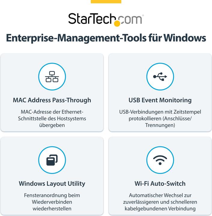 Image du produit StarTech Station D'Accueil Triple écran (USB-C, 8 ports)