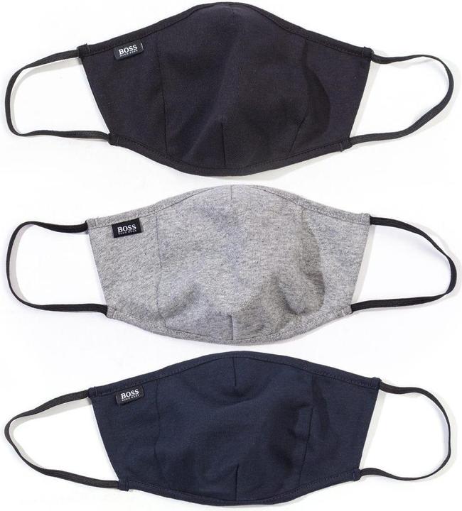 Actual product image BOSS Unisex Adult Plain Face Mask (Pack of 3) (3 x)