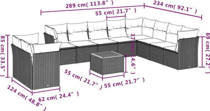 Produktbild vidaXL Garten Sofagarnitur