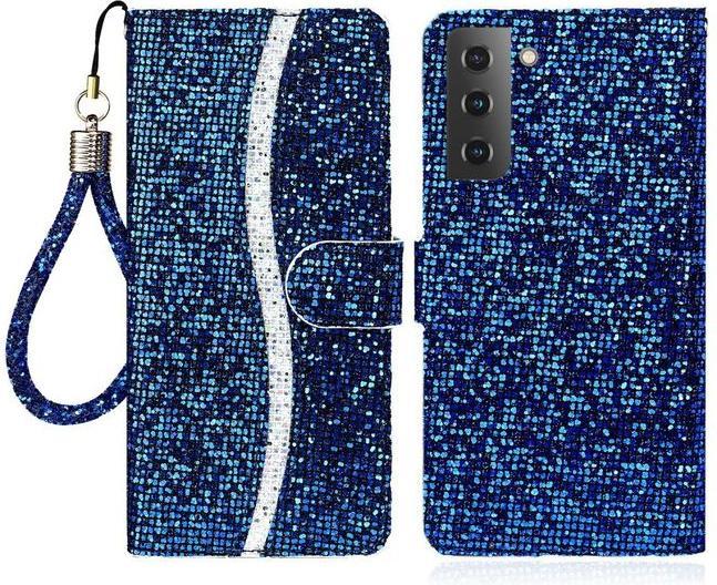 Actual product image MU Style Leather Glitter Cover with Stripes (Samsung Galaxy S22+)