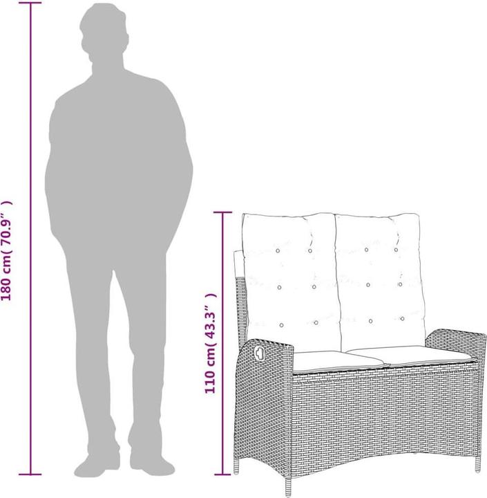 Produktbild vidaXL verstellbare Gartenbank