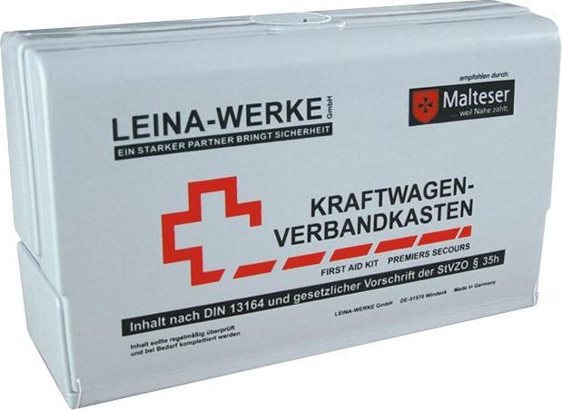 Leina Trousse de secours automobile Star Silver Edition contenu DIN 13164