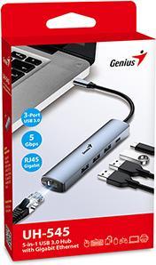 Produktbild Genius UH-545 Eisengrau (USB-C, 4 Ports)