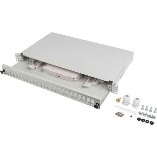 Lanberg Fiber patch panel 24XSCDX/12XLC, Serverschrank Zubehör, Grau