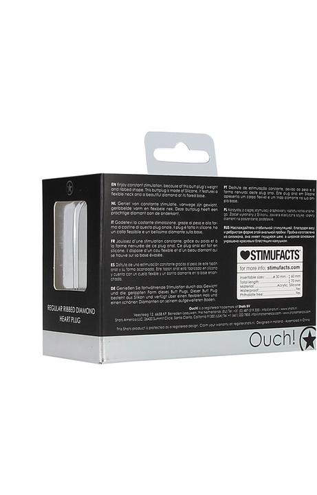 Produktbild Ouch! Regular Ribbed Diamond Heart Plug