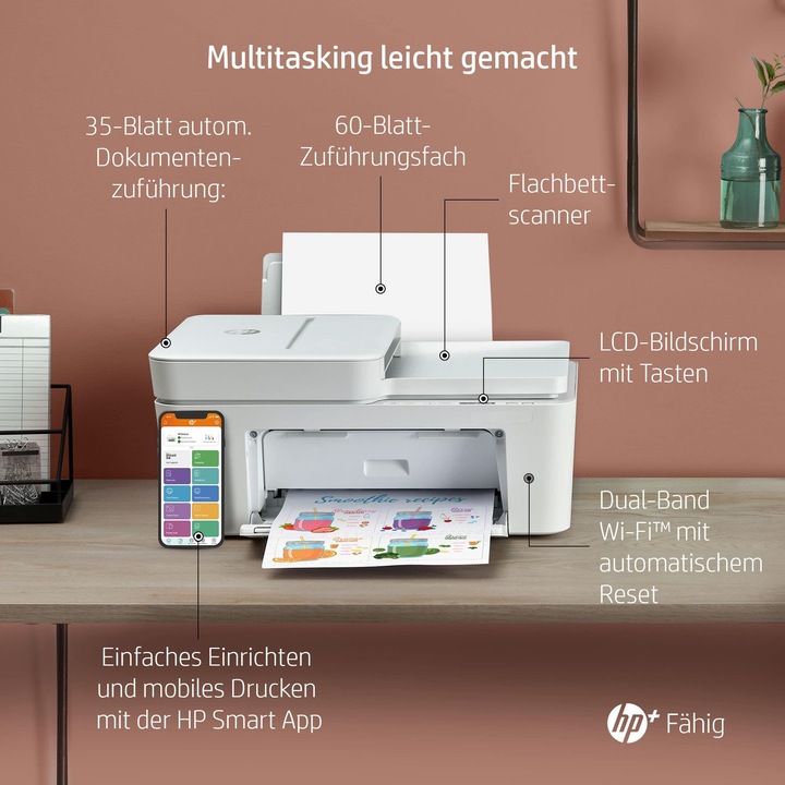 Actual product image HP DeskJet Plus 4110e All-in-One (Ink, Colour)