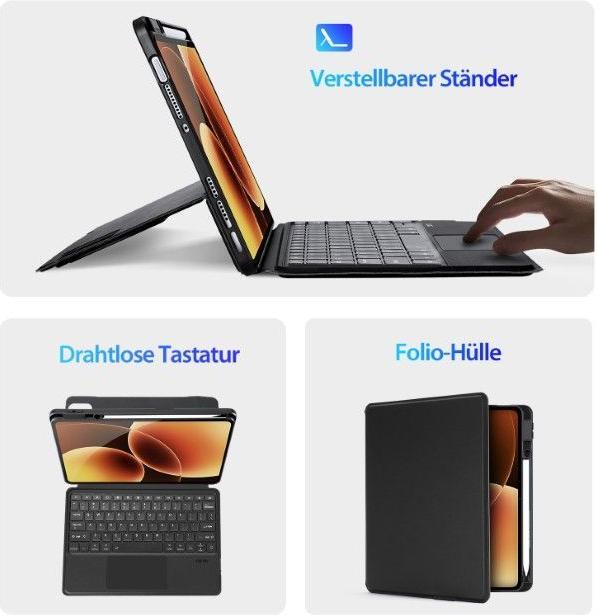 Image du produit Dux Ducis DK Series Keyboard Case mit Backllicht (US, Xiaomi Pad 7, Xiaomi Pad 7 Pro, Xiaomi Pad 8, Xiaomi Pad 8 Pro)