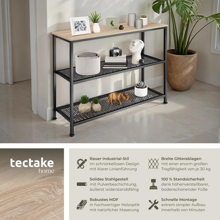 Produktbild tectake Konsolentisch Bristol 100x30x81cm (100 x 30 x 81 cm)