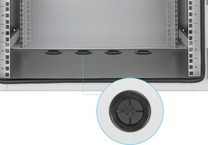 Produktbild Intellinet IP55 19" Wandverteiler 18 HE 600mm tief grau (18 HE, 19 Zoll Rack)