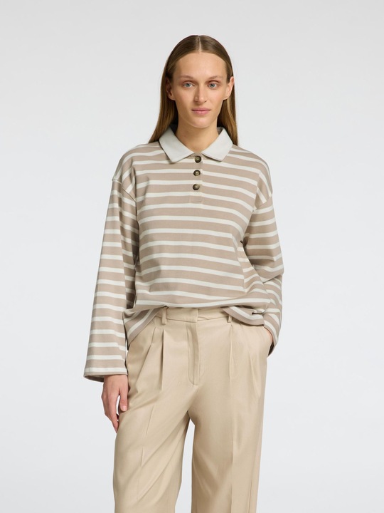 Produktbild Selected Femme Streifen Langarm-Poloshirt (XS)
