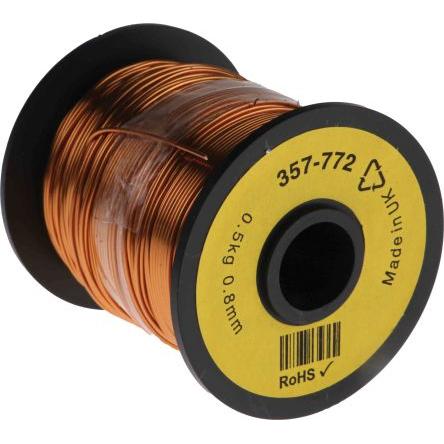 Rs Pro, Kabelleitung, Kupferlackdraht 0,8mm PU isoliert 100m (100 m)