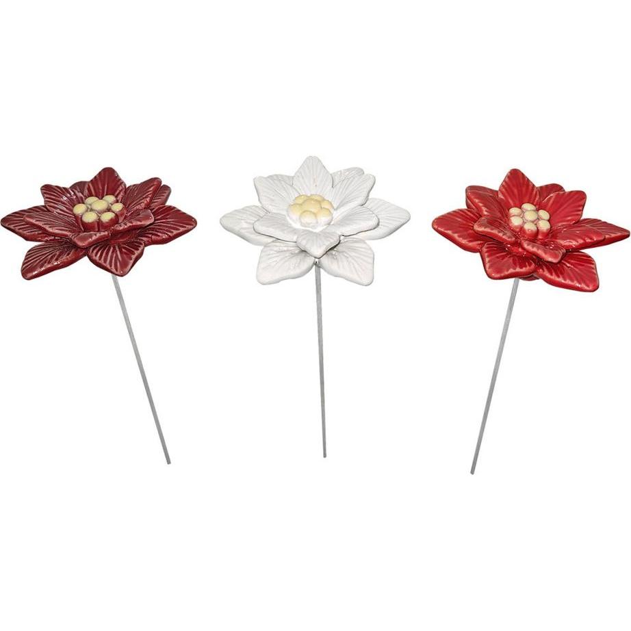 St. Benno, Christbaumschmuck, 3er-Set Blumenstecker »Weihnachtsstern« (3 -teilig)
