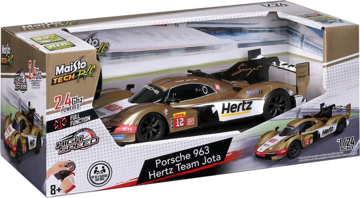 Actual product image Maisto RC Porsche 963 Hertz Team Jota 2.4 GHz 1/24