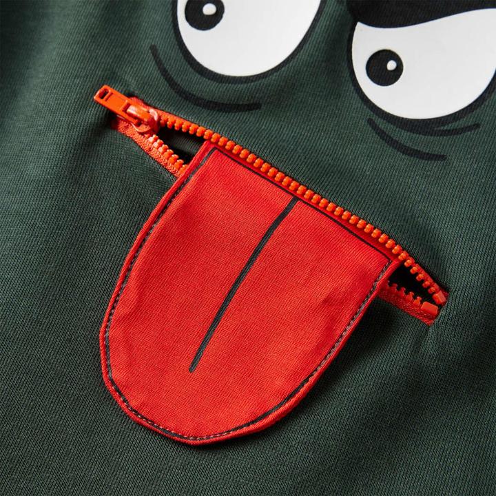 Immagine prodotto VidaXL Felpa da bambino verde scuro 104,Materiale: 92% cotone (104)