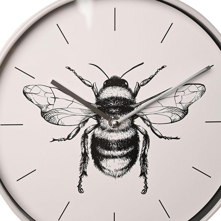 Actual product image Hestia Bee Wall Clock Grey Case 30cm (30 cm)