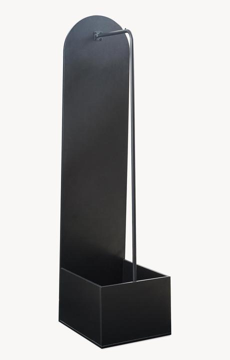 Produktbild En.Casa Garderobenspiegel 2-in-1 Kuonta 165x40x51 cm Schwarz