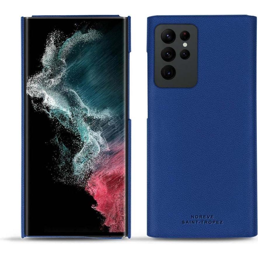 Noreve Lederschutzhülle (Samsung Galaxy S22 Ultra), Smartphone Hülle, Blau