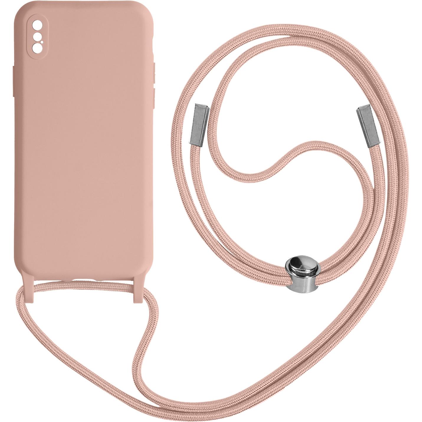 Avizar Halbsteife Schutzhülle mit Kette Series, Handykette, Rosa