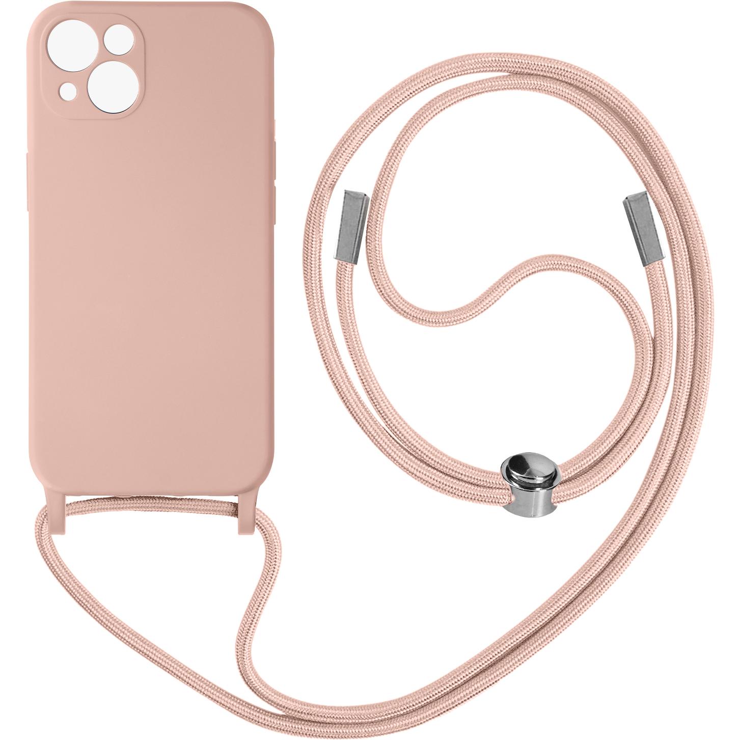 Avizar Halbsteife Schutzhülle mit Kette Series, Handykette, Rosa