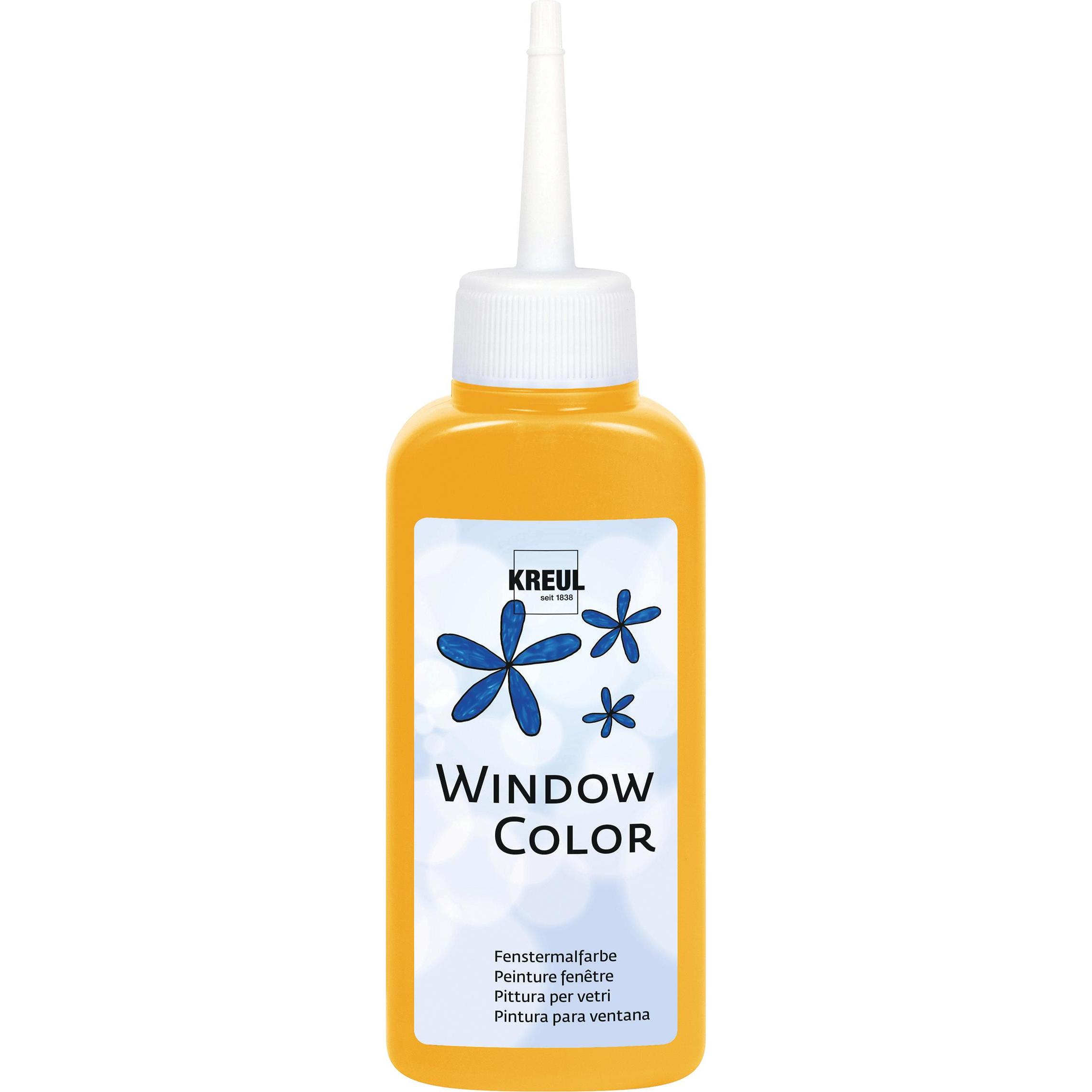 Kreul, Künstlerfarbe + Bastelfarbe, Window Color (Goldgelb, 80 ml)