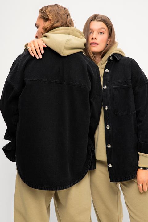 Produktbild Studio Untold Oversized-Jeanshemd, Hemdkragen, Langarm, Unisex (XL)