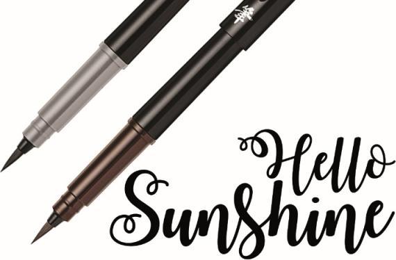 Actual product image Pentel Brush Pen Pocket Brush Refill Unit (Sepia, 4 x)