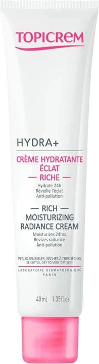Topicrem HYDRA+ Rich Moisturizing Radiance Cream (40 ml, Tagescreme)