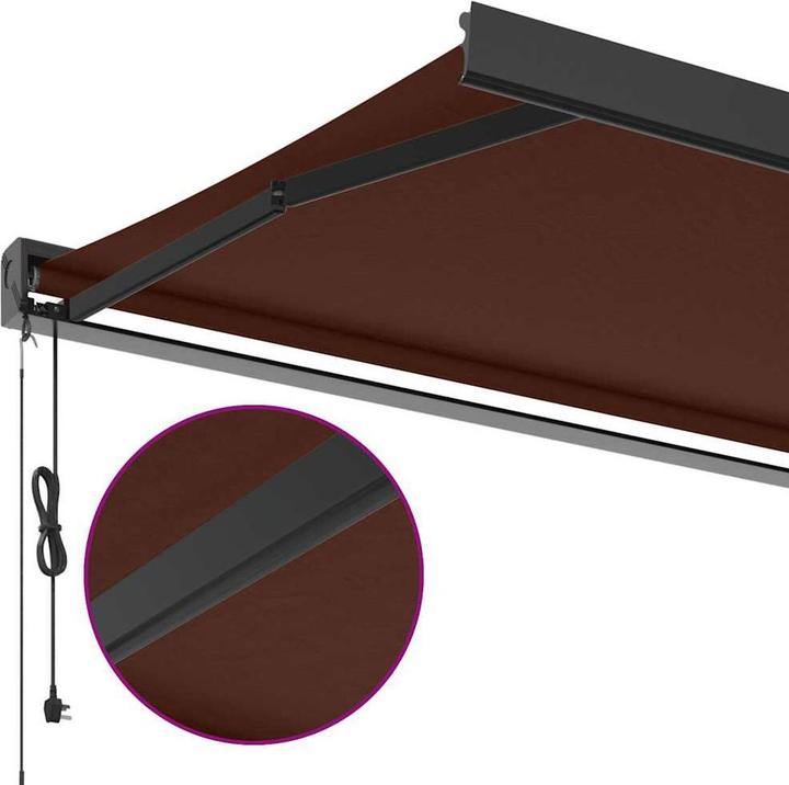 Produktbild VidaXL Markise Gelenkarmmarkise Sonnenmarkise Automatisch Braun 300x250cm (2.50 m)