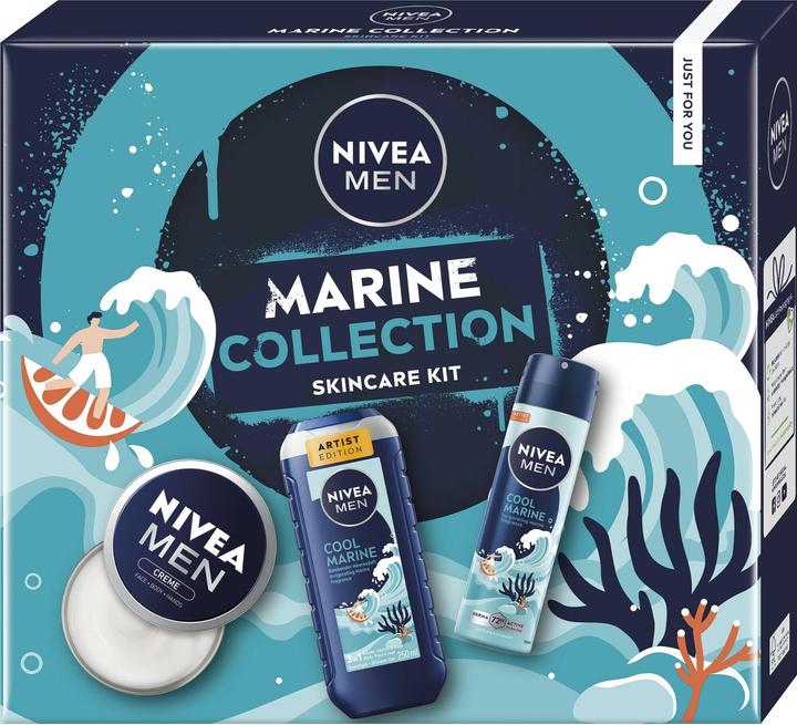 Actual product image NIVEA Box Cool Marine Geschenkset für Herren (Shaving set)