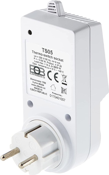 Actual product image Elektrobock Steckerthermostat TS05