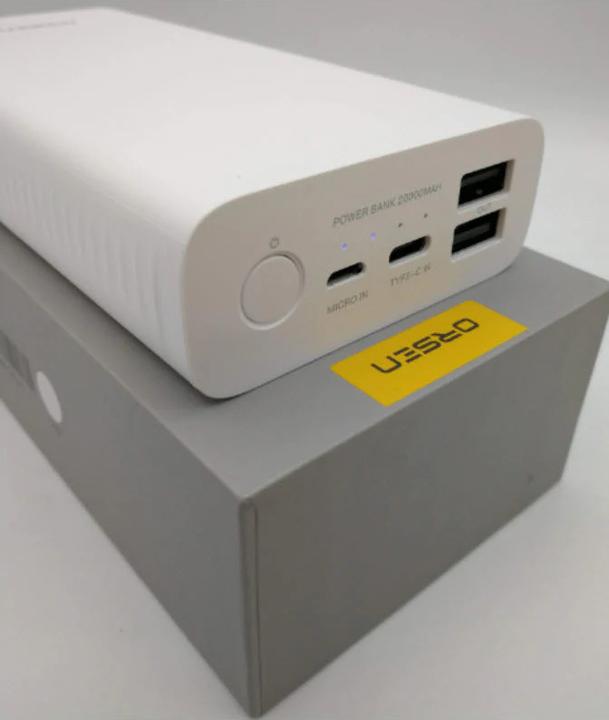 Produktbild Orsen E39 Power Bank 20000mAh Baltas (20000 mAh, 74 Wh)