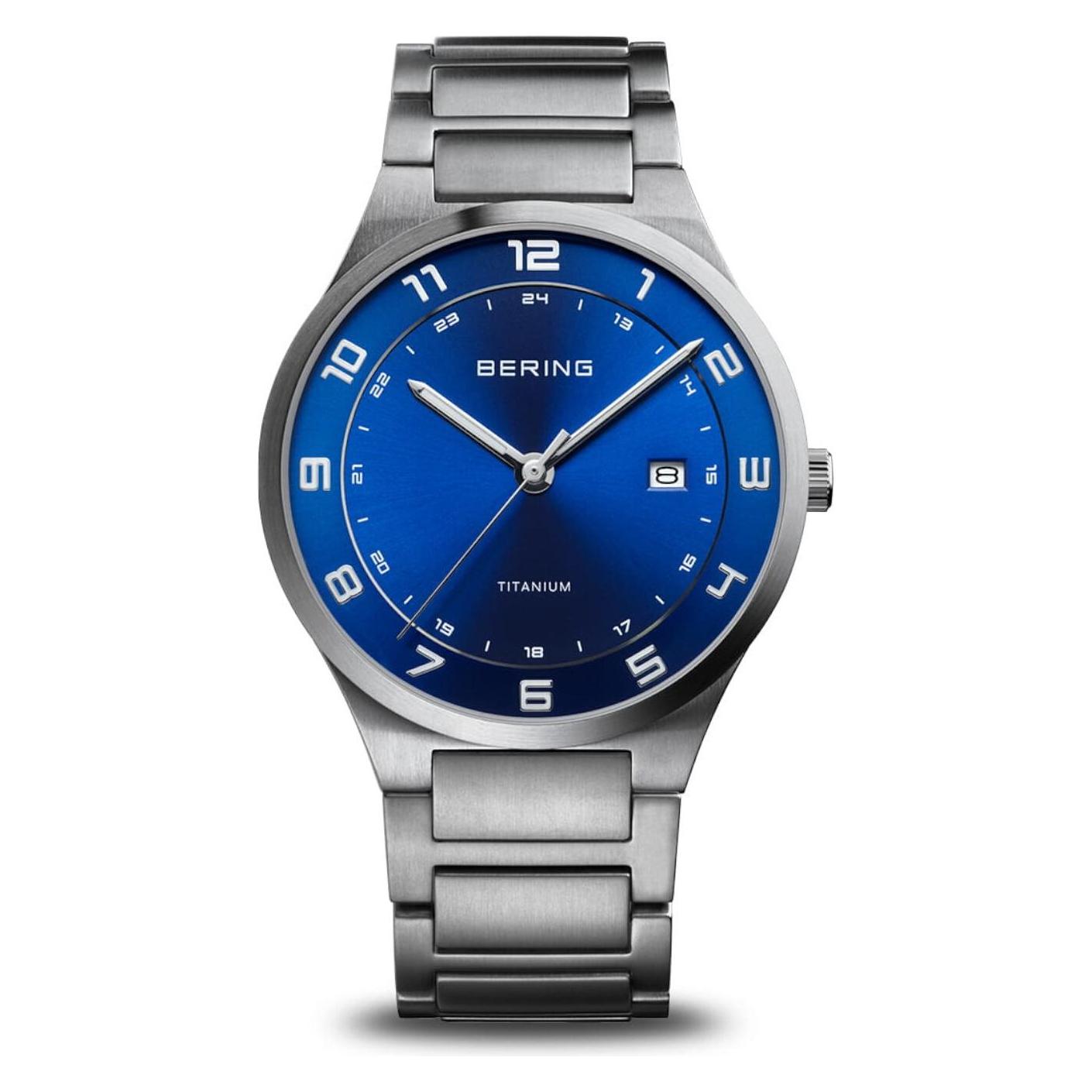 Bering, Horloge, 15139-707, Blauw, Zilver, (Analoog Horloge, 39 mm)