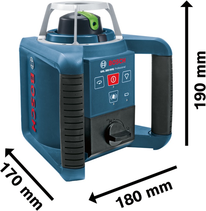 Produktbild Bosch Professional ROTATIONSLASER GRL 300 HV SET + TRIKOD BT170 + GR240 PATCH
