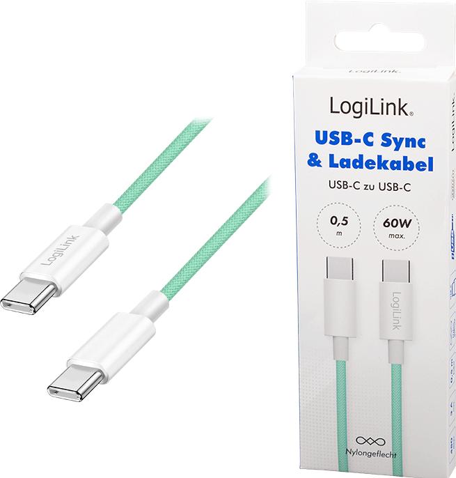 Produktbild LogiLink USB C – USB C (0.50 m, USB 2.0, 60 W)