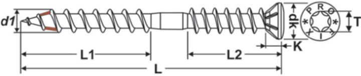 Image du produit Profix Vis de façades PRO-CUT-UNX (200 Vis par pièce)
