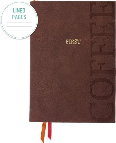 Artebene MAJOIE Schreibbuch "coffee first" in Leder-Optik DIN A5 (A5)