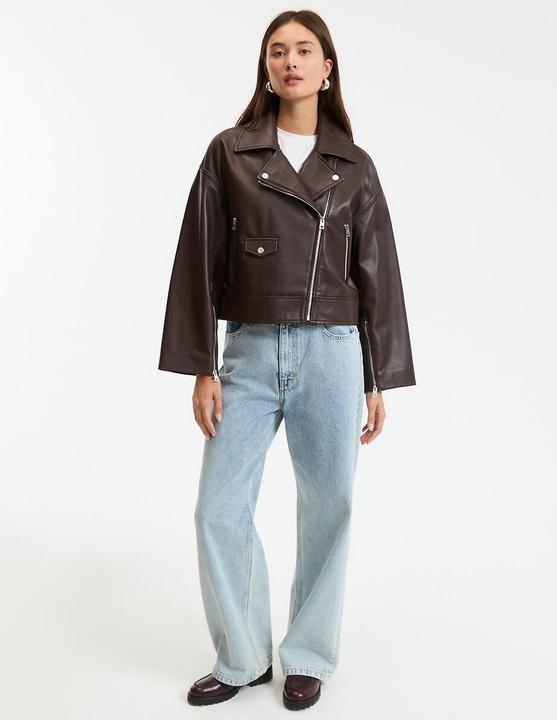 Produktbild La Redoute Collections Bikerjacke Signature THELMA aus Leder (XS)