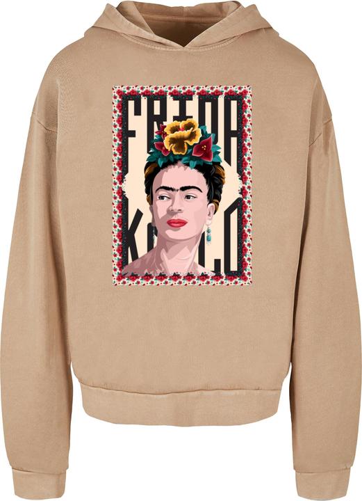 Immagine prodotto Merchcode Frida Kahlo - Felpa con cappuccio con lavaggio acido Frame one - 178061 (M)