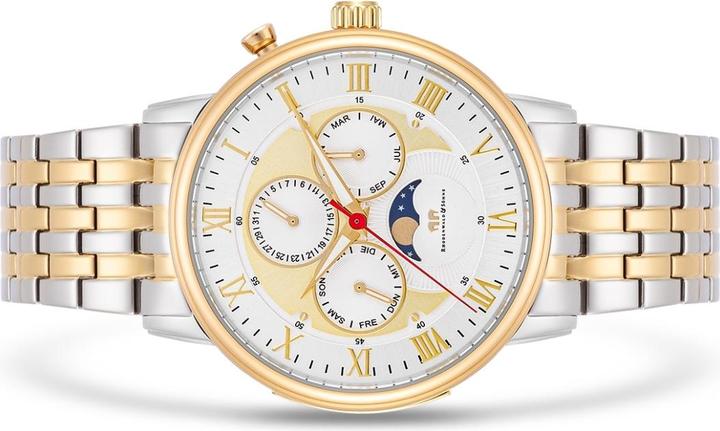 Immagine prodotto Multifunzioni Moontime II in acciaio inossidabile e oro giallo - 34100 (Orologio da polso analogico, 40 mm)
